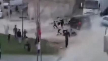 Gaziantep'te dehşete d&uuml;ş&uuml;ren g&ouml;r&uuml;nt&uuml;ler: Kavgada aracını kalabalığın &uuml;zerine s&uuml;rd&uuml;!