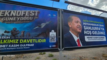 Şanlıurfa'da Teknofest heyecanı: Başkan G&uuml;lpınar caddeleri billboardlarla donattı