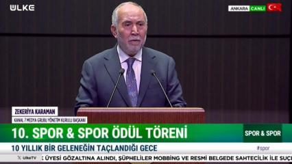 Zekeriya Karaman'dan Sporun Devleri Buluşuyor &Ouml;d&uuml;l T&ouml;reni'nde &ouml;nemli a&ccedil;ıklamalar