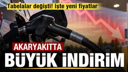 Akaryakıtta b&uuml;y&uuml;k indirim! Tabelalar değişti! İşte yeni fiyatlar