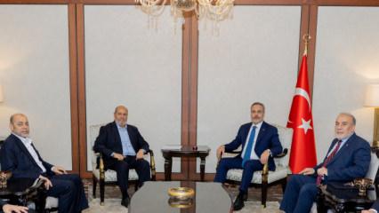 Dışişleri Bakanı Fidan, Hamas heyetiyle g&ouml;r&uuml;şt&uuml;