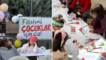 "Filistinli &Ccedil;ocuklar İ&ccedil;in &Ccedil;iz" binlerce &ccedil;ocuğun sesi oldu