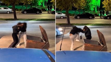 Gen&ccedil; kızların &lsquo;O benim erkek arkadaşım&rsquo; kavgası: Tekme ve tokatlar havada u&ccedil;uştu