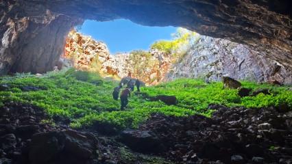 Giresun&rsquo;daki Tepesi Delik Obruğu ve yer altı g&ouml;leti doğa tutkunlarının akınına uğradı