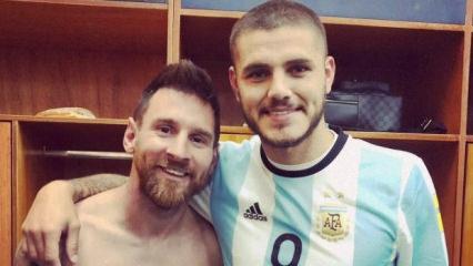 Icardi'den &uuml;&ccedil; kelimelik Messi paylaşımı!