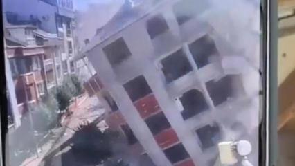 K&uuml;&ccedil;&uuml;k&ccedil;ekmece'de 7 katlı bina yıkım sırasında &ccedil;&ouml;kt&uuml;