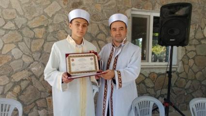 Manisa'da 1,5 yılda hafız olan Haluk'un hedefi dikkat &ccedil;ekti 