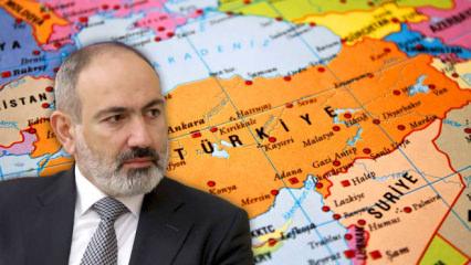 Paşinyan T&uuml;rkiye sınırını işaret etti! Ermenistan'da T&uuml;rkiye heyecanı