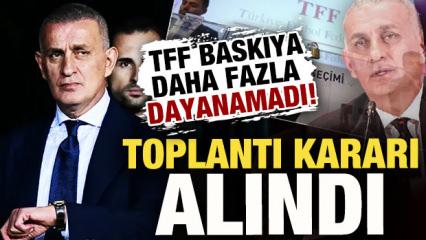 TFF baskıya daha fazla dayanamadı! Se&ccedil;im g&uuml;ndemiyle toplantı kararı alındı