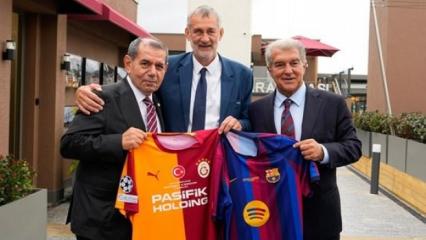 Galatasaray ve Barcelona y&ouml;netimi dostluk yemeğinde buluştu