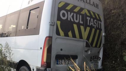 Ordu'da okul servisi şarampole yuvarlandı! &Ccedil;ok sayıda &ouml;ğrenci yaralandı 