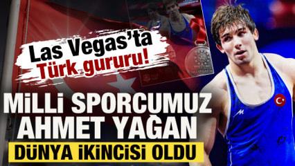 Las Vegas&rsquo;ta T&uuml;rk gururu! Milli sporcumuz Ahmet Yağan d&uuml;nya ikincisi