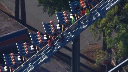 Lunaparkta hız treni d&uuml;şt&uuml;: &Ouml;l&uuml; var!