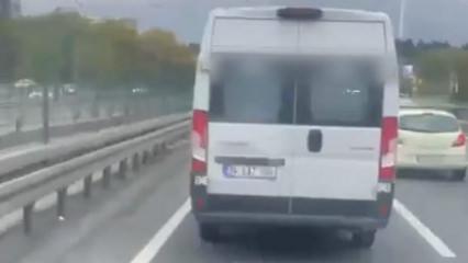 Servis aracı ambulansa dakikalarca yol vermedi: O anlar kamerada