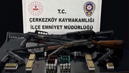 Tekirdağ'da silah operasyonunda 10 g&ouml;zaltı