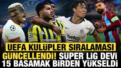 Başarılı sonu&ccedil;lar etki etti! S&uuml;per Lig devi, UEFA kul&uuml;p sıralamasında 15 basamak y&uuml;kseldi