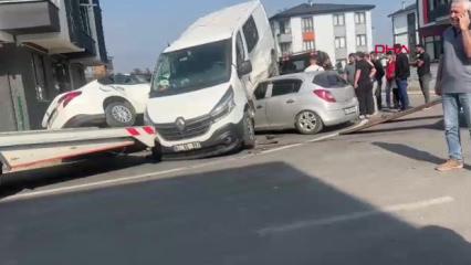 D&uuml;zce'de zincirleme kaza: Yaralılar var