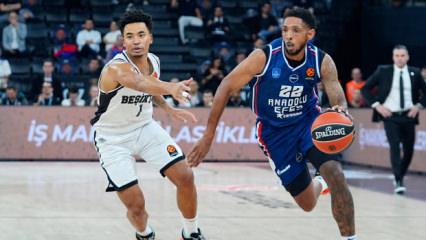 EuroLeague'deki T&uuml;rk derbisinde Anadolu Efes, Beşiktaş'ı devirdi