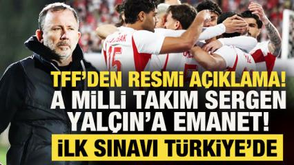 TFF'den resmi a&ccedil;ıklama! A Milli Takım, 4 yıllığına Sergen Yal&ccedil;ın'a emanet