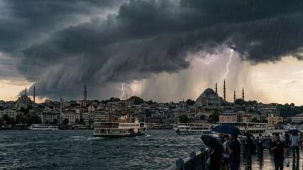 İstanbul'da yağmur kesintisiz s&uuml;recek! İşte 5 g&uuml;nl&uuml;k hava tahmin raporu!