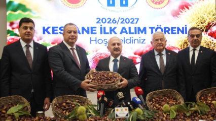 Aydın kestanesinde sezonun ilk ürünü 600 TL'den alındı
