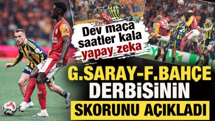 Dev ma&ccedil;a saatler kala yapay zeka, Galatasaray-Fenerbah&ccedil;e ma&ccedil;ının skorunu a&ccedil;ıkladı