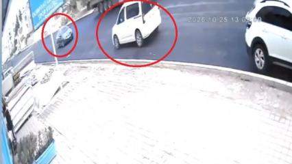 Mardin'de otomobilin k&uuml;&ccedil;&uuml;k &ccedil;ocuğa &ccedil;arptığı dehşet anları kamerada