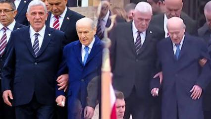 Bah&ccedil;eli'yle kol kola girdi: Parti i&ccedil;inden tepki! Dervişoğlu'ndan a&ccedil;ıklama