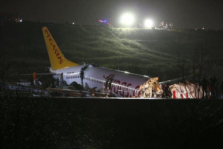 <p>Canlı yayında açıklama yapan bağlanan Ulaştırma Bakanı Cahit Turhan, sert iniş yapan uçağın kırıma uğradığını ve 177 yolcunun bulunduğu uçağın karıştığı kazada can kaybı olmadığını ve yaralıların bulunduğunu açıkladı.</p>
