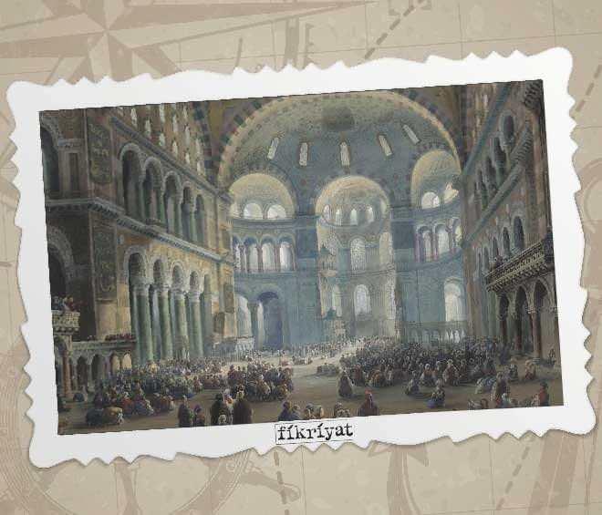 <p>FETİH CAMİİ AYASOFYA</p>

<p>Ebedîleşen fetih mu’cizesinde her nazarda</p>

<p>Ezelî Muhammedî hikmeti âşikâr görürsün</p>

<p>Dede’nin ferah-fezâsıyla kanatlanan cihânda</p>

<p>Ayasofya’dan ezan sesleri yükselince hürsün</p>

<p>Memdûh Cumhur</p>
