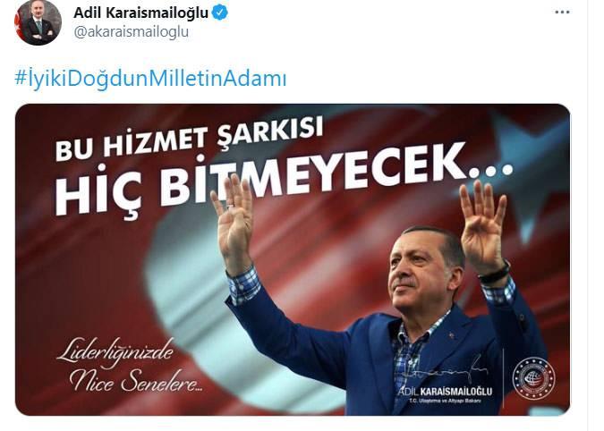 <p>Cumhurbaşkanı Erdoğan'ın 67. doğum günü Twitter'da gündem oldu. Erdoğan'ın yarınki doğum günü dolayısıyla Twitter'da "#İyikiDoğdunMilletinAdamı" etiketiyle yapılan paylaşımlar, kısa sürede on binlerce kişiden destek gördü.</p>
