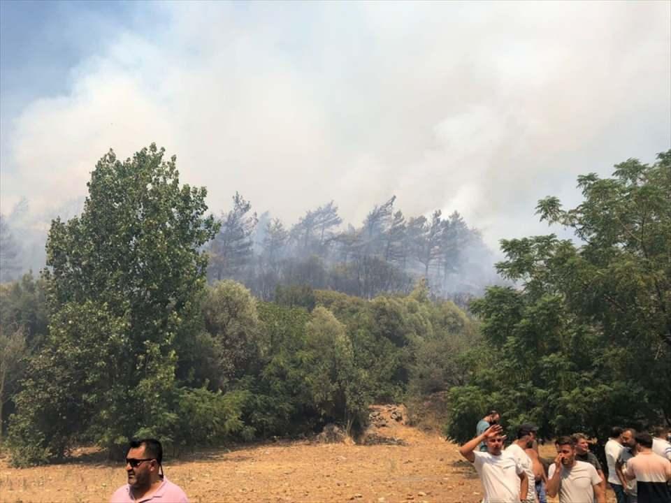 <p>Marmaris'te 27 Haziran'da enerji nakil hatlarından çıkan ve 35 hektar alanın zarar gördüğü yangına yaklaşık 300 metre mesafede çıkan yangına havadan ve karadan müdahale sürüyor.</p>

<p> </p>
