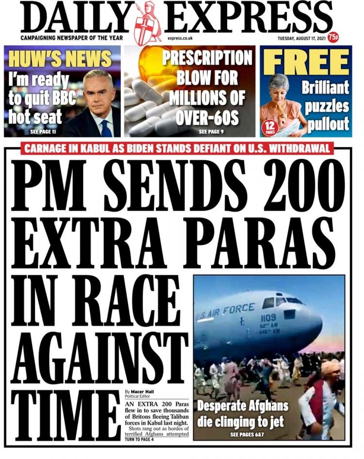 <p>Londra'da yayın yapan Daily Express, ise  "Başbakan  zamana karşı yarışta 200 ekstra tabur gönderiyor" ile İngiltere’nin açısına odaklandı.</p>
