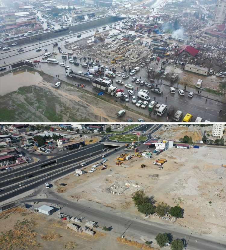 <p><strong>KAHRAMANMARAŞ</strong></p><p>Depremden en fazla etkilen Trabzon Caddesi, Azerbaycan, Zübeyde Hanım bulvarları ile Yeni Hükümet Caddesi ve Şazi Bey Mahallesi Hal Kavşağı`ndaki enkaz alanları dron ile görüntülendi.</p><p> </p>