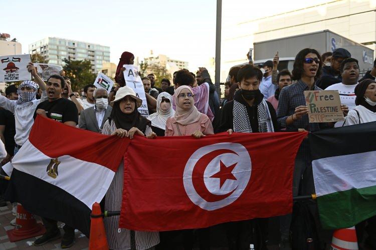<p>Japonya'da Filistin'e destek yürüyüşü.</p>
