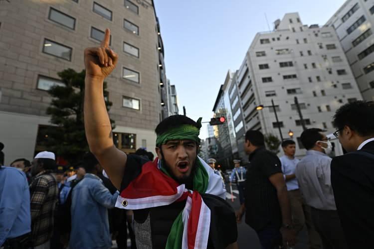 <p>Japonya'da Filistin'e destek yürüyüşü.</p>
