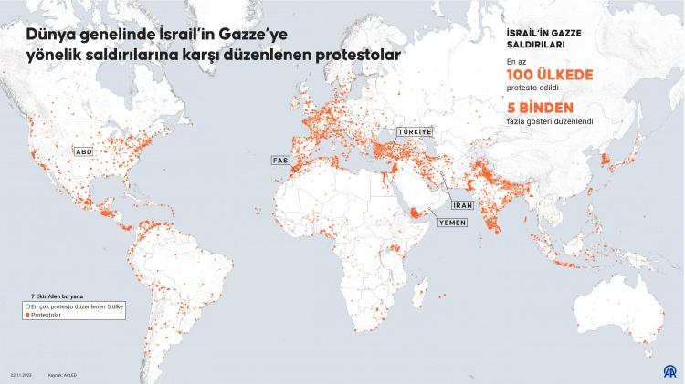 <p>İşte dünyada gerçekleştirilen protestolar...</p>
