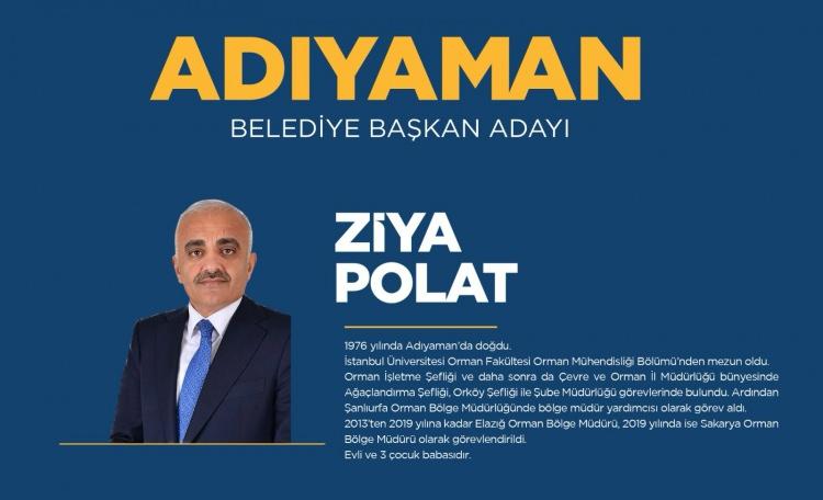 <p>Adıyaman Belediye Başkan Adayı Ziya Polat</p><p><strong>ZİYA <a href=