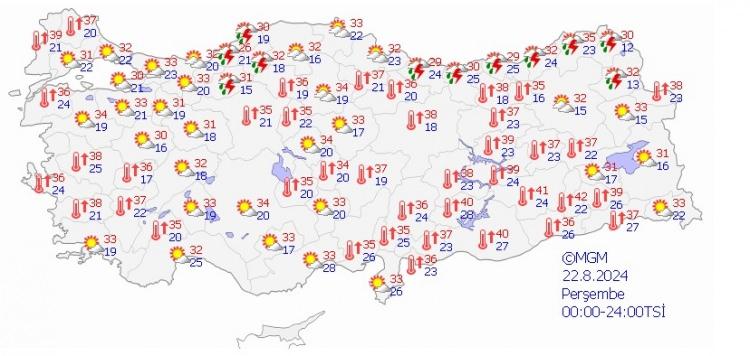 <p><strong>EGE</strong></p><p><br />Az bulutlu ve açık, zamanla iç kesimlerinin parçalı ve çok bulutlu, yarın (Çarşamba) öğle saatlerinden sonra Kütahya çevrelerinin yerel sağanak ve gök gürültülü sağanak yağışlı geçeceği tahmin ediliyor.</p>