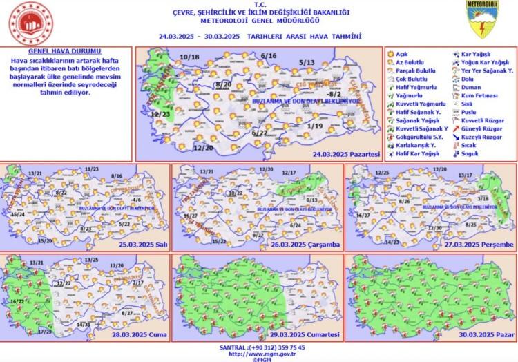 <p><strong>30-31 MART, 1 NİSAN HAVA DURUMU</strong></p><p>Meteoroloji'nin resmi <a href=