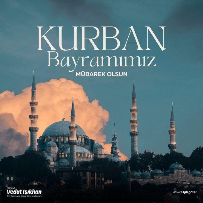 <p>Mübarek Kurban Bayramı'nın milletimize ve İslam âlemine sağlık, huzur ve barış getirmesini Cenab-ı Allah'tan niyaz ediyorum. Hayırlı bayramlarımız olsun.</p>