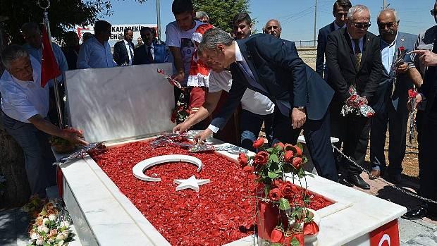 <p>Muhammet Yalçın, Külliye'nin önünde F-16'dan atılan bombanın 10 metre yakınına düşmesiyle şehit oldu. Güvenlik kameralarına yansıyan o anlarda, yere yığıldığı ve helikopter ateşine hedef olduğu görüldü.</p>
<p> </p>
<p>Milletin gözyaşı, ümmetin duasıyla toprağa uğurlandı. Memleketi Karaman'da bir okula ismi verildi: "15 Temmuz Şehit Muhammet Yalçın Kız Anadolu İmam Hatip Lisesi."</p>