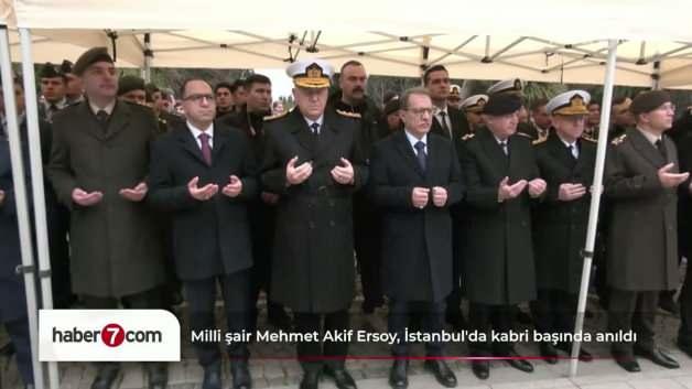 Milli şair Mehmet Akif Ersoy, İstanbul'da kabri başında anıldı - Video 7