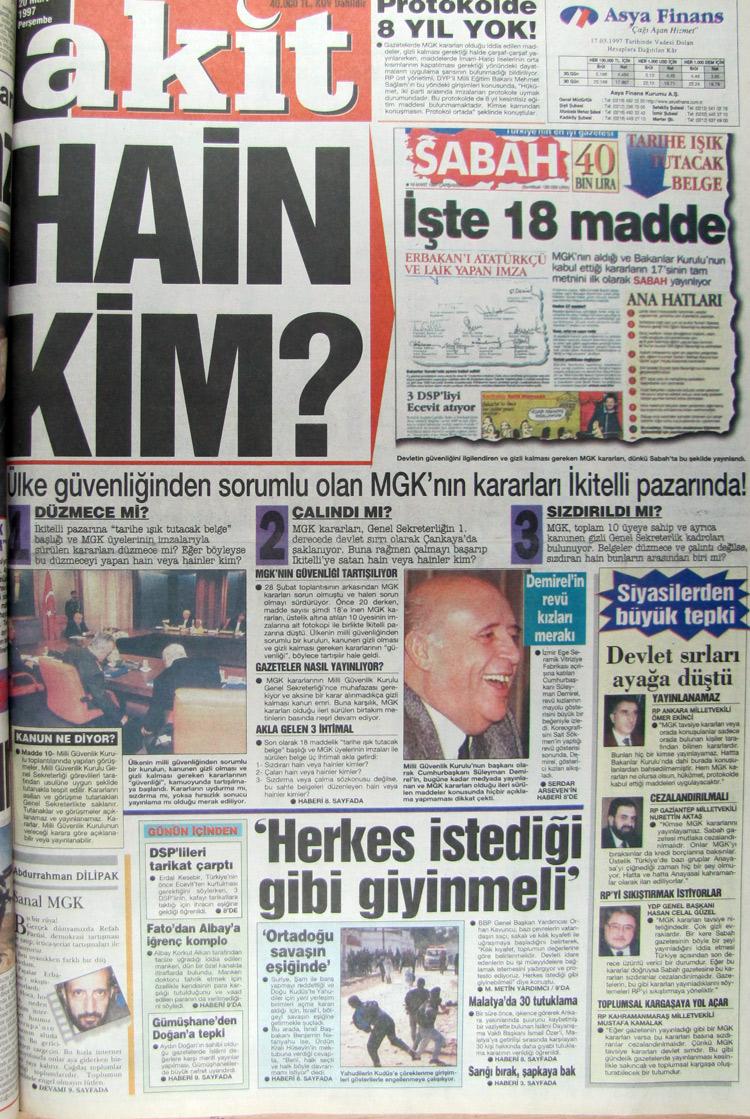 20 Mart 1997 Akit