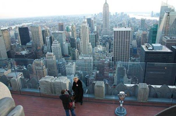4.New York'taki Rockefeller Plaza'dan Manhattan