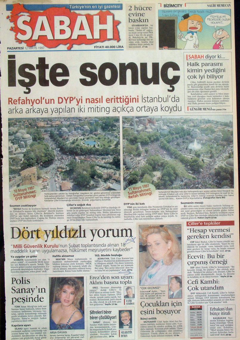 12 Mayıs 1997 Sabah