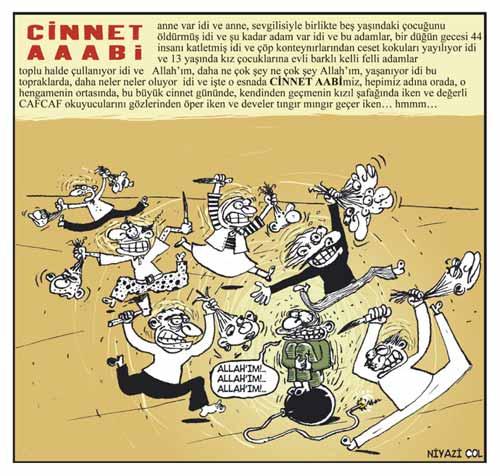 Aylık Mizah dergisi Cafcaf'ın Haziran sayısında darbe anayasasının değiştirilememesini kapağına aldı. Haziran bitti bitecek bir adım atılmadı. Eski Anayasa yerinde CafCaf bayilerde sizi bekliyor.