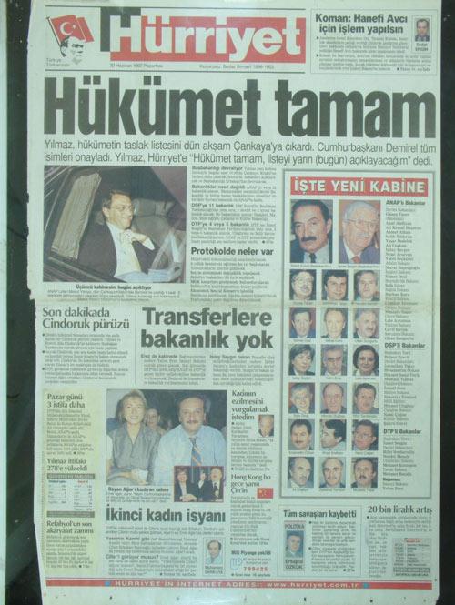 30 Haziran 1996 Hürriyet