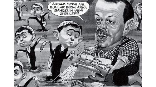 Akşam sefaları Arka bahçenin yeni ürünleri Başbakan Recep Tayyip Erdoğan Musa Kart, Cumhuriyet, 7.12.2003