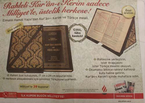 Televizyon reklamlarında firmaya ait ibare kullanılmayınca, Milliyet'e uyarı gönderen Hasan Biçer, ihtarına karşılık Milliyet'ten 'sizin ürününüzü kullanmayacağız' cevabını aldığını belirterek, ilanlarda da farklı bir fotoğraf kullanılmaya başlandığını söyledi.